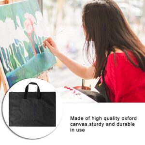 A2 Drawing Painting Board ,Waterproof Canvas Drawing Carry Bag Sketching Painting Art Carrying Storage Case with Adjustable Strap for Storing Painting Board Document Map Newspaper Magazine (Black)