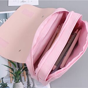 Kawaii Cherry Blossom Pencil Bag Pink Sweet Pencil Case Large Capacity Stationery Pouch School Supplies Makeup Bag Cute Pencil Case (Pink)