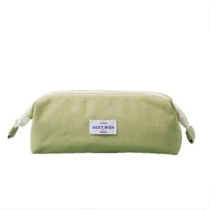 everkoton pencil case large capacity pencil pouch pen bag for school teen girl boy (light green)