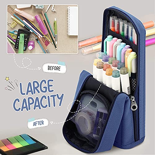 RIANCY Big Capacity Pencil Case Pouch Pen Case Simple Stationery Bag School College Office Pens Organizer for Teens Girls Adults Student