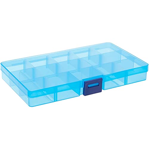 6 Pack Plastic Jewelry Organizer Box with Labels and Dividers for Custom Organization (7 x 4 x 1 in)