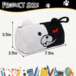 Heionia Anime Pencil Case Monokuma Pencils Case Set Pouch Holder Box Makeup Bag School Supplies Anime Zipper Stationery Large Capacity Birthday Christmas Gifts for Kids Students (HENG)