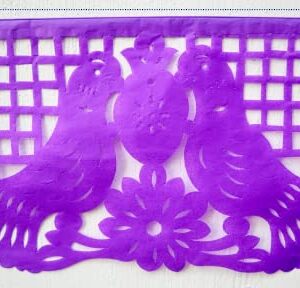 Papel Picado Party Banner - Fiesta Party Decorations - 5 Pk 82 Ft Total - Tissue Paper Fiesta Banner - Mexican Theme Party Decorations - Cinco de Mayo - Dia de los Muertos - Mexican Party Supplies