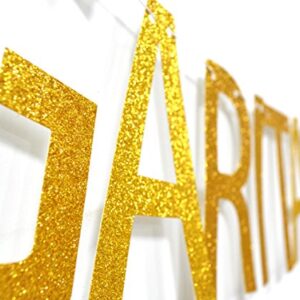 Margaritas Senoritas Gold Glitter Banner, Prestrung Mexican Fiesta Party Supplies