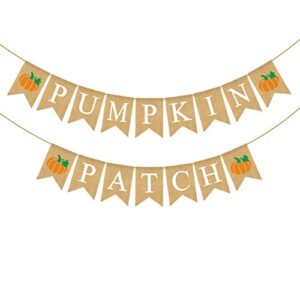 rainlemon jute burlap pumpkin patch banner fall autumn theme little pumkin birthday party garland decoration