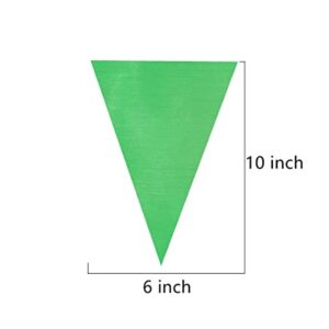 tibijoy 260 Feet Green Pennant Banners Flags DIY String Triangle Bunting Flags Polyester Banners for Party Grand Opening,Christmas Party,Outdoor Decorations,150 Pcs