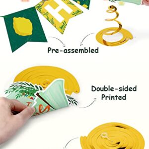 Mosailles Happy Sukkot Hanging Swirls Banner Decorations kit Etrog and Lulav outdoor pre-assembled Sukkah Decor Holiday Party Decor Supplies