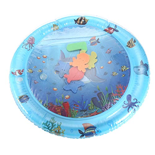 plplaaoo Inflatable Baby Ice Pad Prone Pat Water Cushion Marine Life Mat,Tummy Time Water Mat,Water Mat Infants,Newborn Girl and Boy Early Activity Center