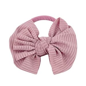 Toddler Baby Girls Headbands Striped Solid Bow Headwear 3 Years Personalized Buttery Feeling Grip Headgear (I, One Size)