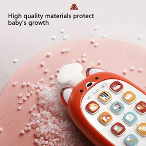 Baby Music Simulation Touch Screen Phone, Cat Foxes Chef Mobile Phone Baby Soft Glue Chewable Educational Toys 0-3 Years Old, Teething Gifts For Your Little One