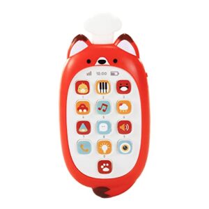 Baby Music Simulation Touch Screen Phone, Cat Foxes Chef Mobile Phone Baby Soft Glue Chewable Educational Toys 0-3 Years Old, Teething Gifts For Your Little One