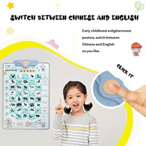 STOBOK Spelling English Interactive Nursery Audio Homeschool Baby For Posters Learning Supplies Toddler Room No Picture Talking Chinese Kindergarten Battery Chart Wall Activities Poster