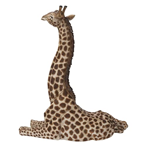 Baby Giraffe Lying Multi Color Polyresin