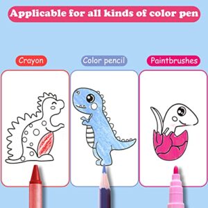 Mity rain Childrens Drawing Roll, Sticky Drawing Roll Paper, 118*11.8 Inches Large Coloring Roll for Kids Ages 4-8 , DIY Painting, Drawing & Art Supplies (Dinosaur Patern)