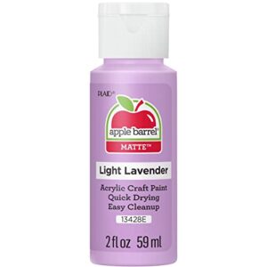 apple barrel acrylic paint, light lavender 2 fl oz classic matte acrylic paint for easy to apply diy arts and crafts, art supplies with a matte finish