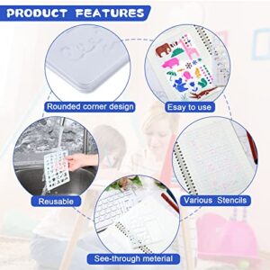 66 Pieces Bullet Stencils Journal Planner Templates Set DIY Drawing Templates Kit Plastic Journaling Productivity Accessories for Notebook Diary Scrapbook Graffiti Painting Projects Supply, 4 x 7 Inch