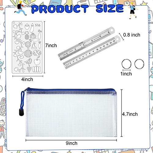 66 Pieces Bullet Stencils Journal Planner Templates Set DIY Drawing Templates Kit Plastic Journaling Productivity Accessories for Notebook Diary Scrapbook Graffiti Painting Projects Supply, 4 x 7 Inch