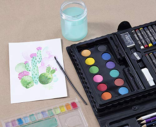 Darice 68-Piece Art Set – Art Supplies for Drawing, Painting and More in a Plastic Case - Makes a Great Gift for Children and Adults