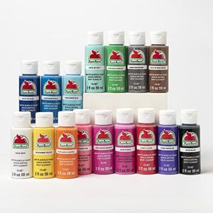 Apple Barrel Acrylic Paint Set, 16 Piece (2-Ounce), Best Colors Count