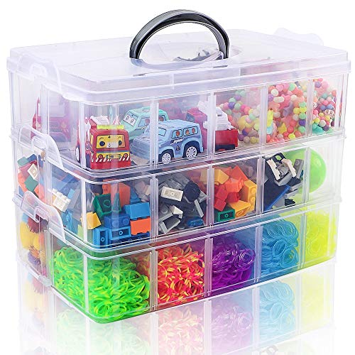 SGHUO 3-Tier Stackable Storage Container Box