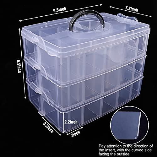 SGHUO 3-Tier Stackable Storage Container Box