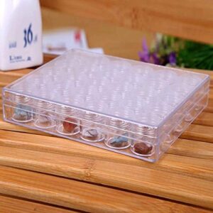 BigOtters 5D Embroidery Diamond Storage Box, Bead Storage Containers with Lids Bead Organizer Small Diamond Painting Containers Glitter Containers for DIY Art Crafts Nail Diamonds, 6.3 X 5.3 X 1.4inch