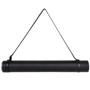 transon poster documents storage tube extendable for artworks, blueprints, drafting and scrolls color black