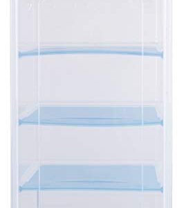 saizone 6925AA Semi Satchel with Removable Dividers, Portable Art & Craft Organizer with Handle, [1] Plastic Storage Case, Clear with Aqua Accents