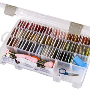 ArtBin 6840JN Floss Finder Box, Sewing & Embroidery Organizer, [1] Plastic Storage Case, Clear