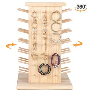 New brothread 84 Spools (DIY to be 93 Spools) 360° Fully Rotating Wooden Thread Rack/Thread Holder Organizer for Sewing, Quilting, Embroidery, Hair-braiding and Jewelry