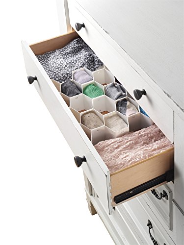 Whitmor 6025-3928 Honeycomb Drawer Organizer, White