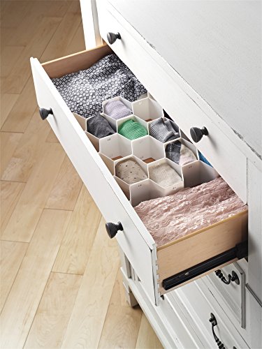 Whitmor 6025-3928 Honeycomb Drawer Organizer, White