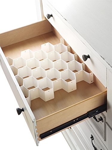 Whitmor 6025-3928 Honeycomb Drawer Organizer, White