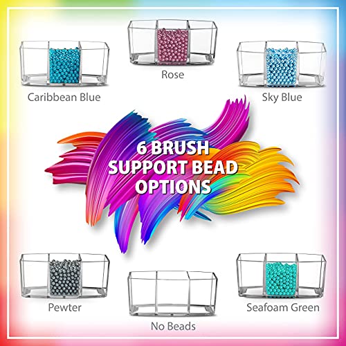 JKB Concepts Acrylic Paint Organizer & Storage Set (5 Bead Color Options). Made with Diamond-Polished Acrylic. Durable, Space-Saving Paint Storage Is a Must-Have Paint Holder for Acrylic Painting.