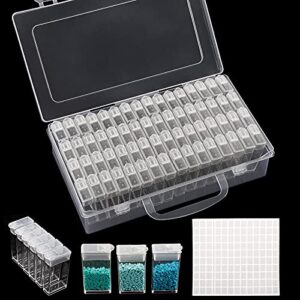 sghuo 1 pack 64 grid diamond painting tool box