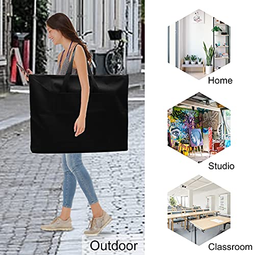 Cupohus Waterproof Art Portfolio Bag 20’’ x 26’’ for 18" x 24" Artworks with Outer Pockets and Handle, Student Carrying Storage Bag