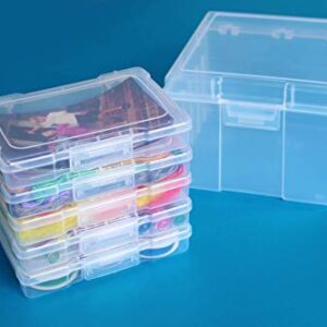 ArtBin 6947ZZ Photo & Craft Organizer Set, Large Box with [5] Plastic Storage Cases Inside, Clear