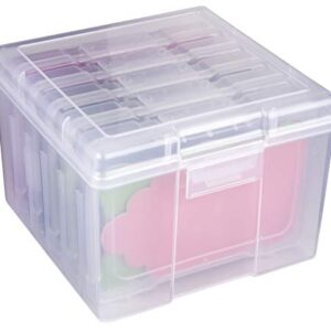 ArtBin 6947ZZ Photo & Craft Organizer Set, Large Box with [5] Plastic Storage Cases Inside, Clear