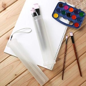 Extendable Plastic Brush Case Clear Paint Brush Holder Long Brushes Tube Storage Watercolor Pen Container Drawing Tools TPPI40647