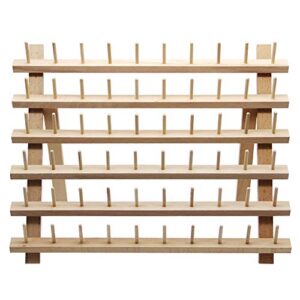 SAND MINE Wooden Thread Rack Sewing and Embroidery Thread Holder, 60 Spools