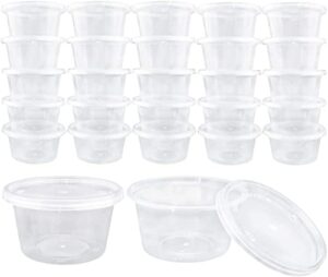 augshy storage containers for slime, 50 pack foam ball storage containers with lids (4 oz)