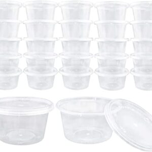 Augshy Storage Containers for Slime, 50 Pack Foam Ball Storage Containers with Lids (4 oz)