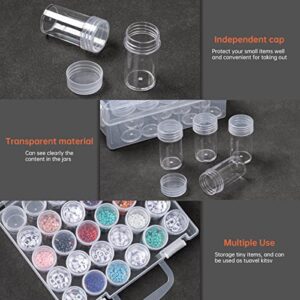 Bead Organizer, Bead Containers, Craft Storage Containers Diamond Painting Storage Containers Bead Storage Containers with Lids Diamond Painting Box Glitter Containers for DIY Art Crafts Nail (2 Pack)