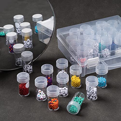 Bead Organizer, Bead Containers, Craft Storage Containers Diamond Painting Storage Containers Bead Storage Containers with Lids Diamond Painting Box Glitter Containers for DIY Art Crafts Nail (2 Pack)