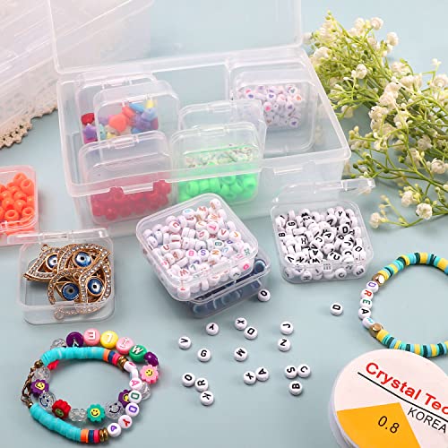 26 Pack Mini Clear Plastic Bead Storage Containers Organizers with Lids Diamond Painting Storage Cases for Small Items Jewelry Beads Art Accessories Organizing Bin Box for Crafts Screws Drill Keepers