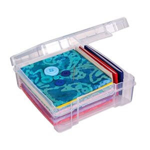 artbin 6953ab clearview 6″ x 6″ box art & craft organizer, [1] plastic storage case, clear