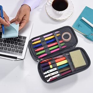 Zcassi Big Capacity Pencil Case 3 Compartments Canvas Bag Multifunctional Marker Pen Pouch Holder Office College School Durable Portable Large Storage Bag for Kids Teens Student Adults