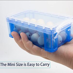 testyu Small Plastic Box, 4.3" X 2.3" X 1.5" Stackable Mini Plastic Storage Box with Lid, Clear Plastic Organizer Container for Jewelry Beads Small Crafts Items Accessories - 6 Pack