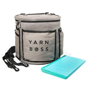 yarn boss yarn bag – travel with yarn & knitting supplies – yarn storage to organize multiple projects and keep your yarn safe and clean – knitting and crochet supplies yarn holder