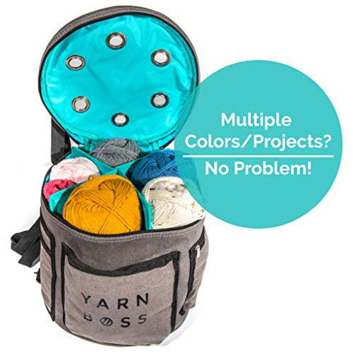 Yarn Boss Yarn Bag - Travel with Yarn & Knitting Supplies - Yarn Storage to Organize Multiple Projects and Keep Your Yarn Safe and Clean - Knitting and Crochet Supplies Yarn Holder